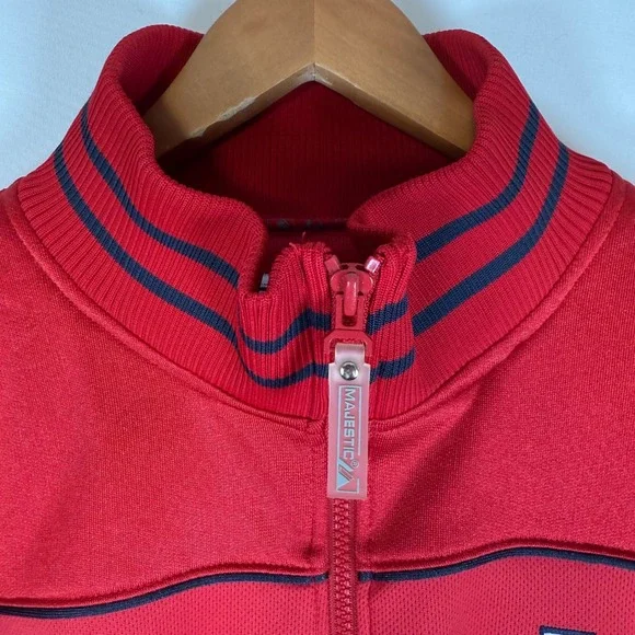 VTG Majestic St Louis Cardinals MLB Authentic Collection Track Jacket Red‎ L